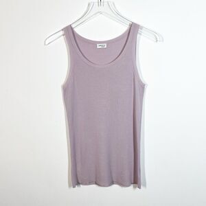Akris Punto Women’s Size Small Light Purple Scoop Neck Ribbed Wool Sweater Tank
